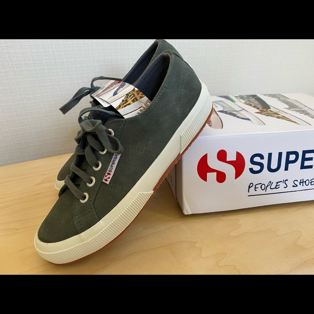 Classic Superga in Charcoal Gray Suede